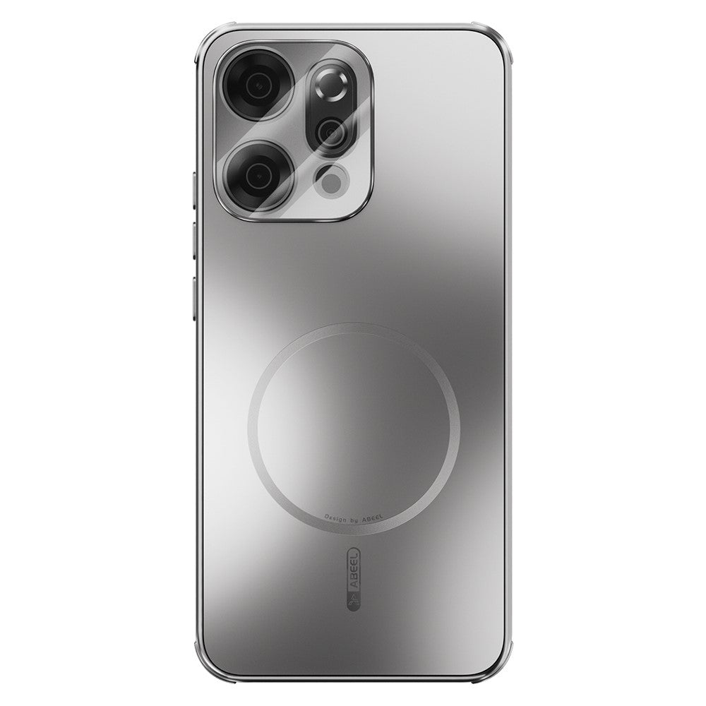 ABEEL For Oppo Reno14 Pro 5G (Global) Case Compatible with MagSafe TPU PC Cooling Matte Phone Back Cover with Lens Film - Titanium Grey