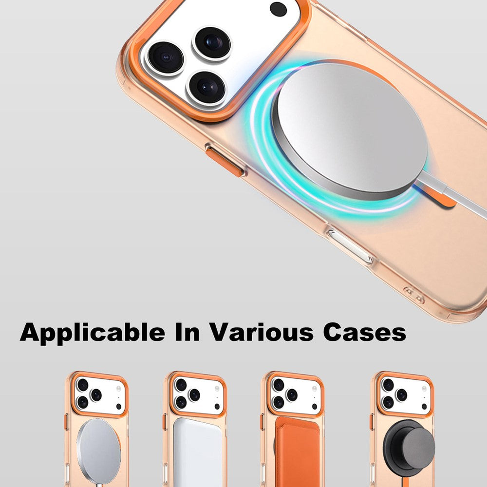 IMAK For iPhone 17 Pro Max Case Compatible with MagSafe Candy Color Anti Drop TPU + PET Back Cover - Orange