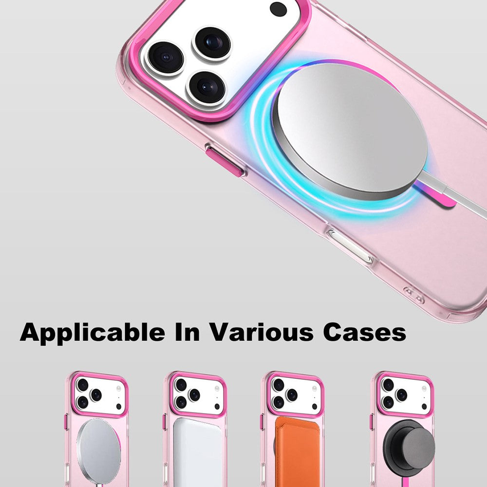 IMAK For iPhone 17 Pro Max Case Compatible with MagSafe Candy Color Anti Drop TPU + PET Back Cover - Red