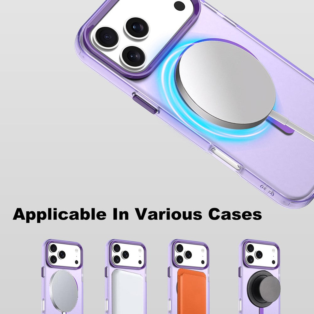 IMAK For iPhone 17 Pro Max Case Compatible with MagSafe Candy Color Anti Drop TPU + PET Back Cover - Purple