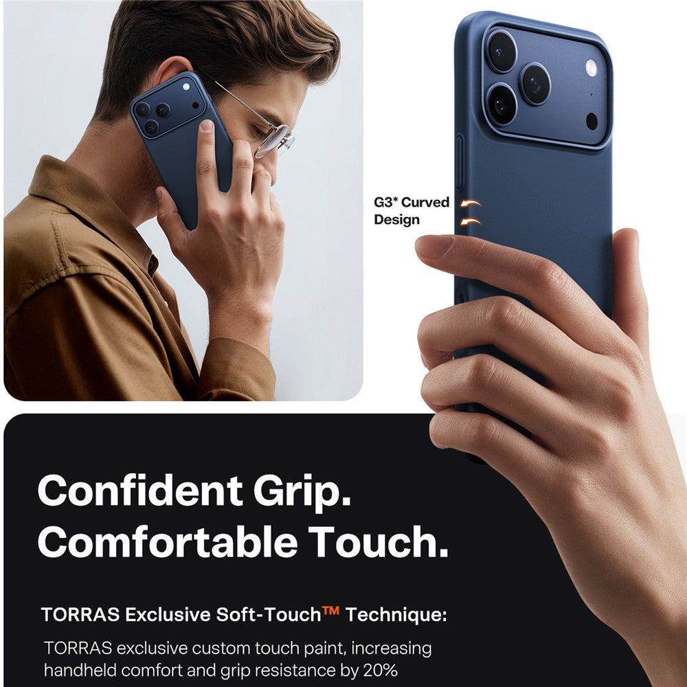 TORRAS For iPhone 17 Pro Max Case Compatible with MagSafe Hard PC Shockproof Phone Cover - Dark Blue