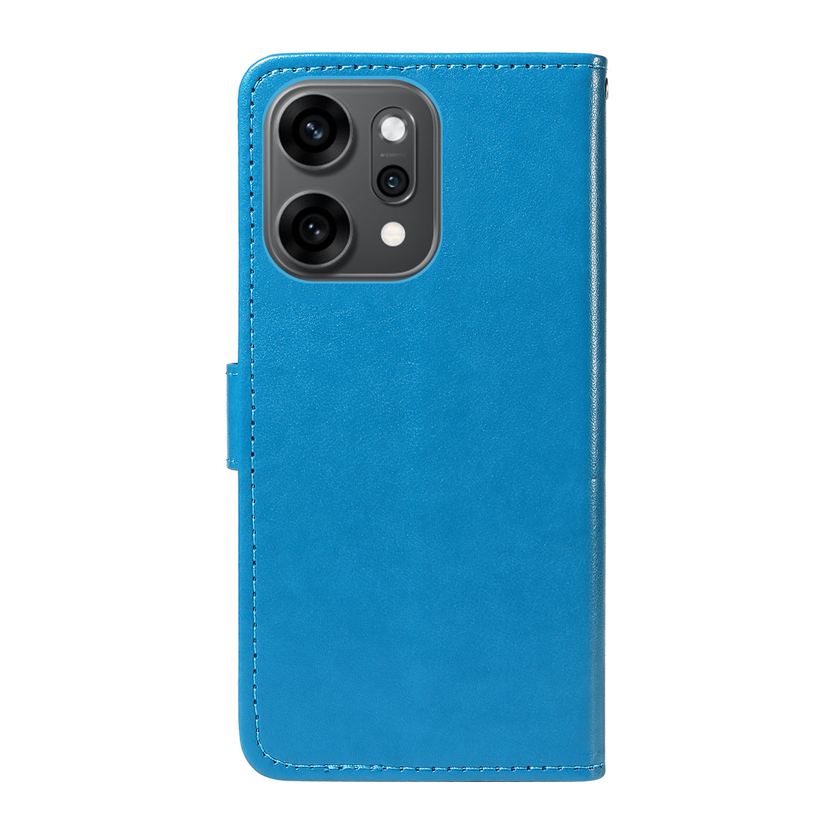 For Oppo Reno14 Pro 5G (China) / Oppo Reno14 Pro 5G (Global) Leather Wallet Case Cat Bee Pattern Phone Cover Stand - Blue