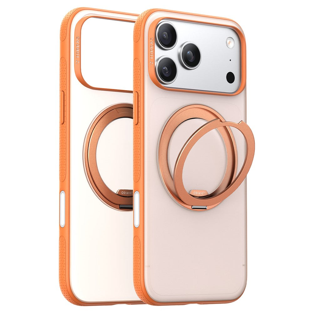 TORRAS O Fitness Series For iPhone 17 Pro Max Case Compatible with MagSafe TPU PC Kickstand Phone Cover - Orange
