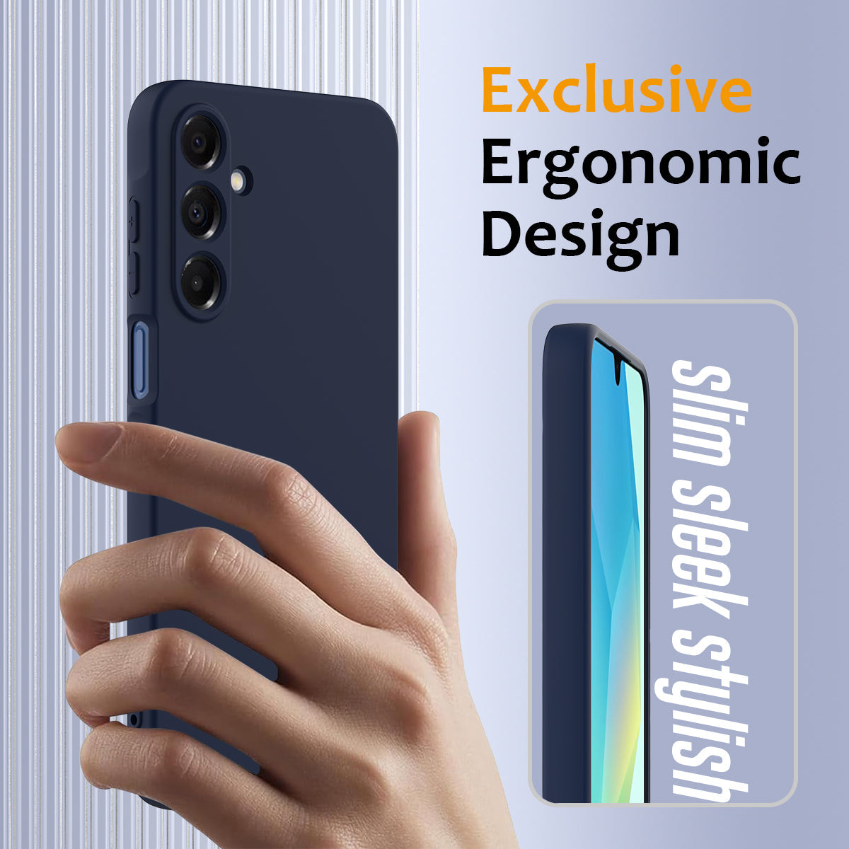 For Samsung Galaxy A17 5G Case Compatible with MagSafe Anti-Drop Liquid Silicone Phone Cover - Dark Blue
