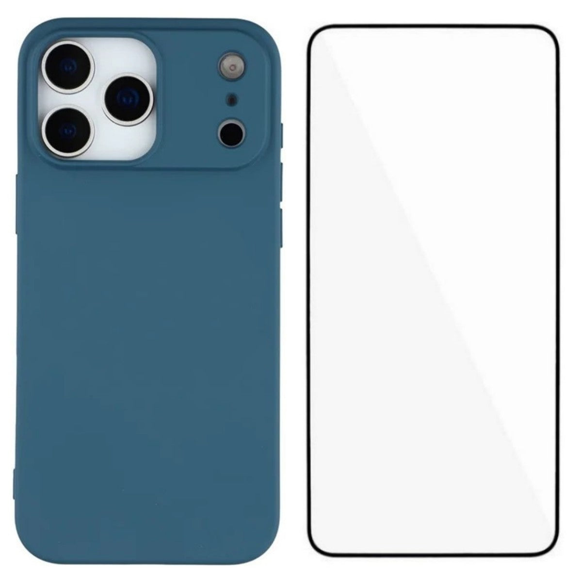 For iPhone 17 Pro Max Phone Case WANLONFENG RB2 Series TPU Back Cover with Tempered Glass - Sapphire