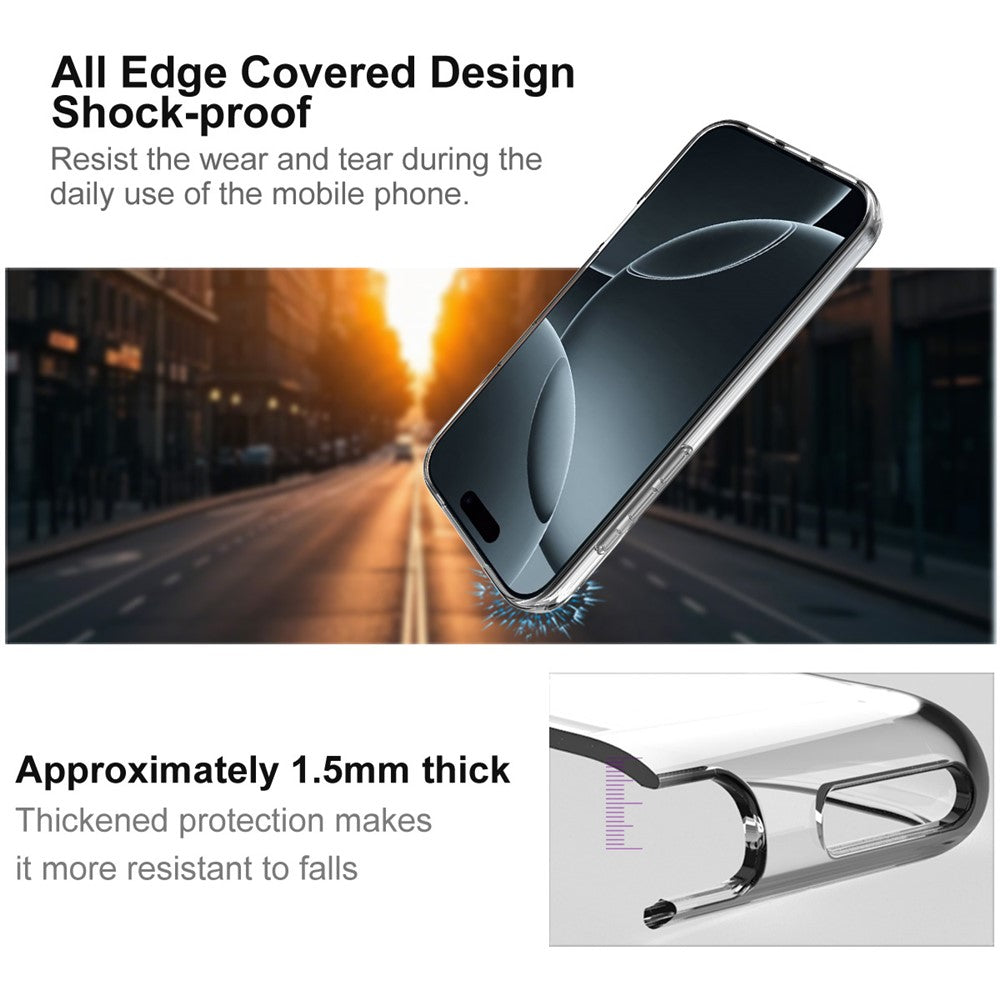 IMAK UX-10 Series For iPhone 17 Pro Max Clear Phone Case Soft TPU Mobile Back Cover