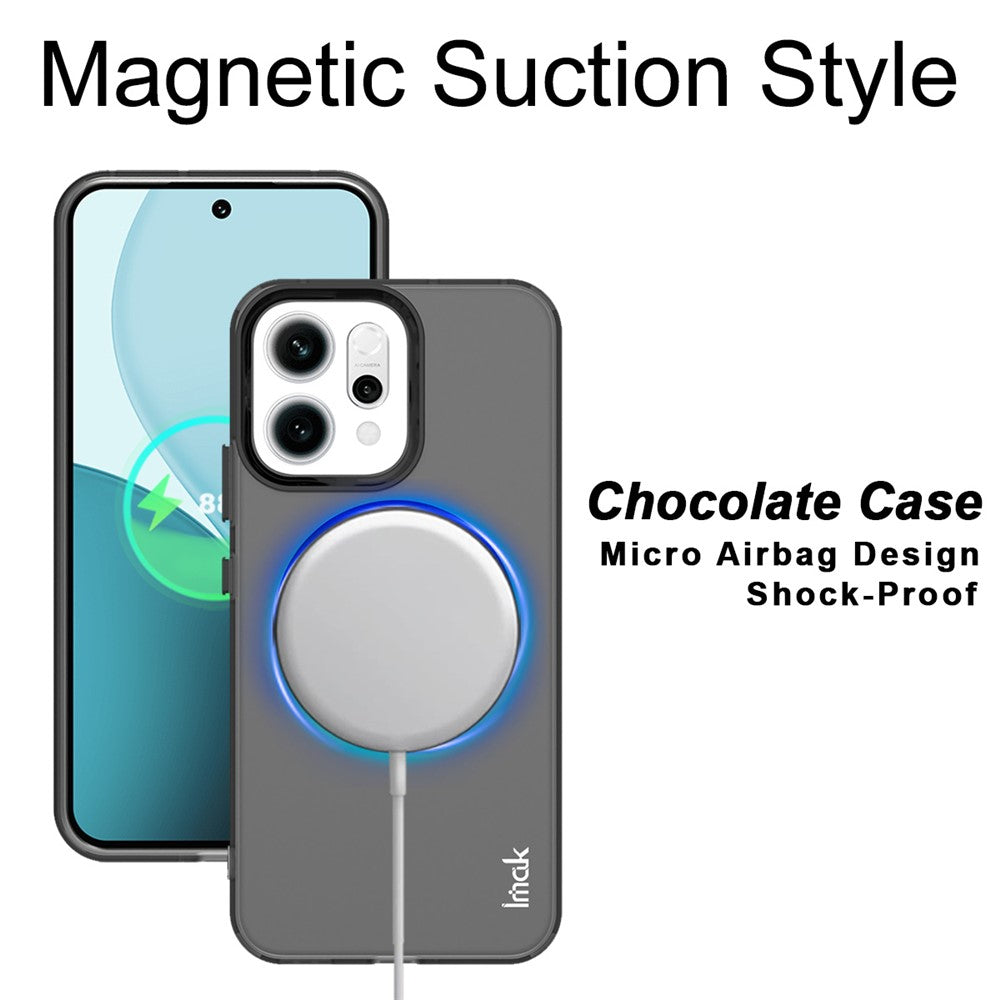 IMAK For Oppo Reno14 Pro 5G (Global) Case Compatible with MagSafe PC + TPU Protective Phone Back Cover - Black