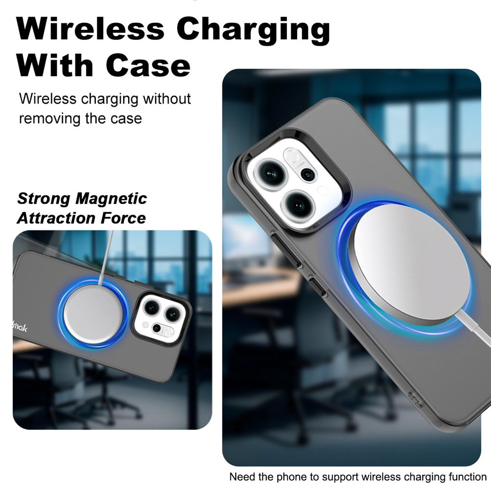 IMAK For Oppo Reno14 Pro 5G (Global) Case Compatible with MagSafe PC + TPU Protective Phone Back Cover - Black