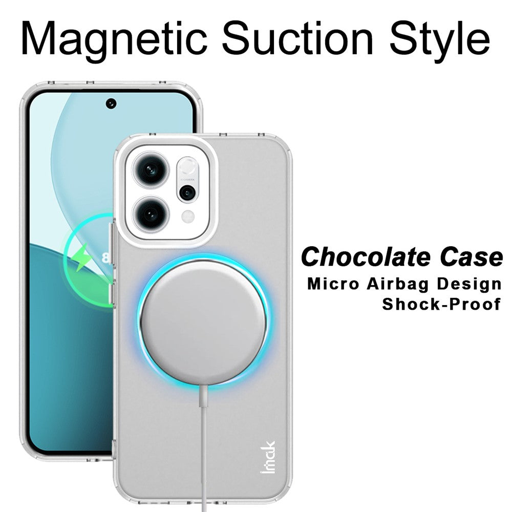 IMAK For Oppo Reno14 Pro 5G (Global) Case Compatible with MagSafe PC + TPU Protective Phone Back Cover - White