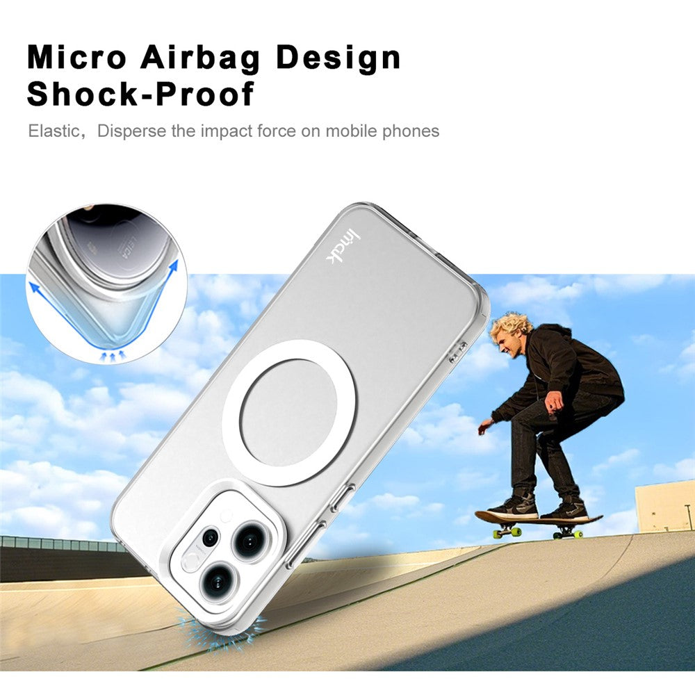 IMAK For Oppo Reno14 Pro 5G (Global) Case Compatible with MagSafe PC + TPU Protective Phone Back Cover - White