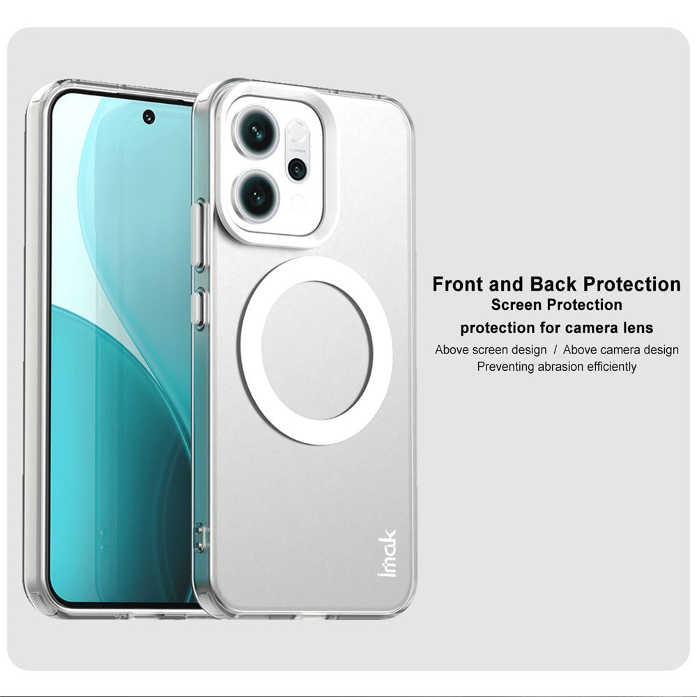IMAK For Oppo Reno14 Pro 5G (Global) Case Compatible with MagSafe PC + TPU Protective Phone Back Cover - White
