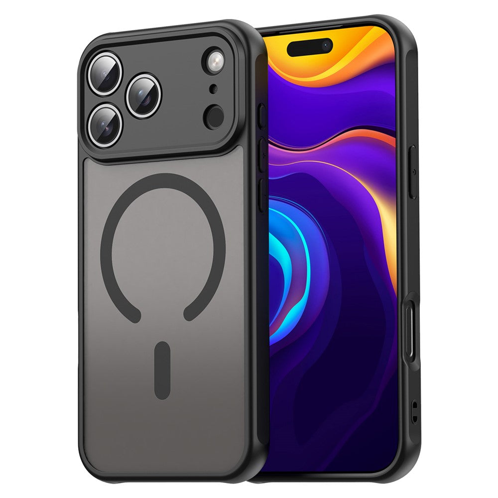 For iPhone 17 Pro Max Case Compatible with MagSafe Anti Drop PC + TPU Phone Cover - Black