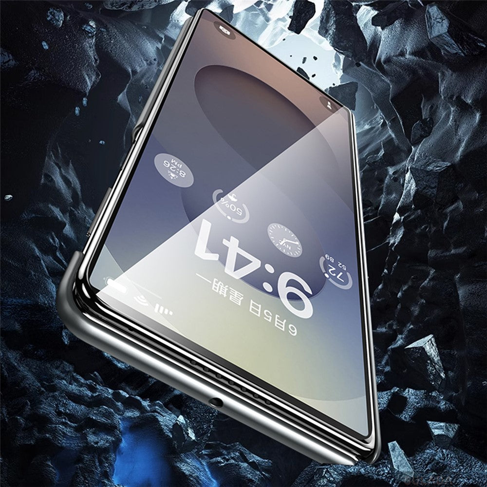 SULADA For Samsung Galaxy Z Fold7 5G Case Genuine Cow Leather Frameless Phone Back Cover - Black