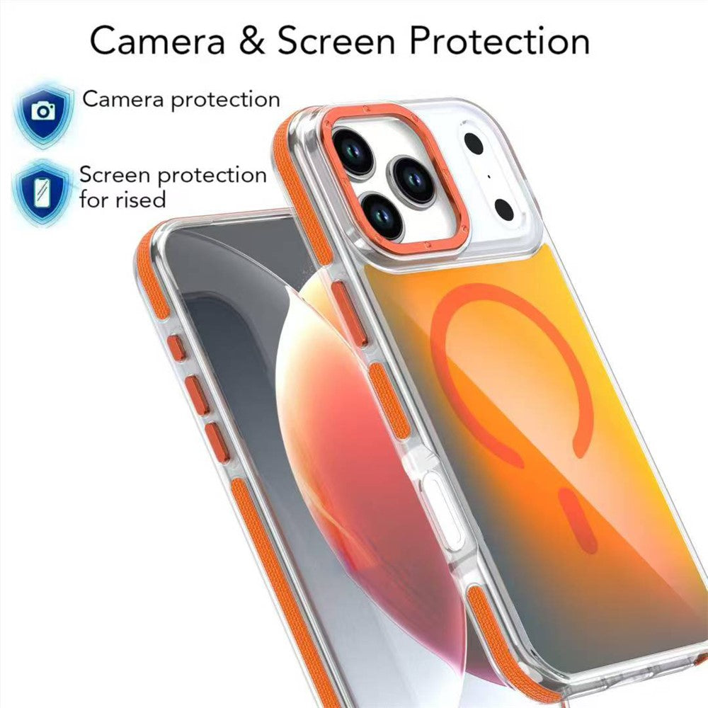 For iPhone 17 Pro Max Case Compatible with MagSafe Color Changing TPU Acrylic Phone Back Cover - Purple