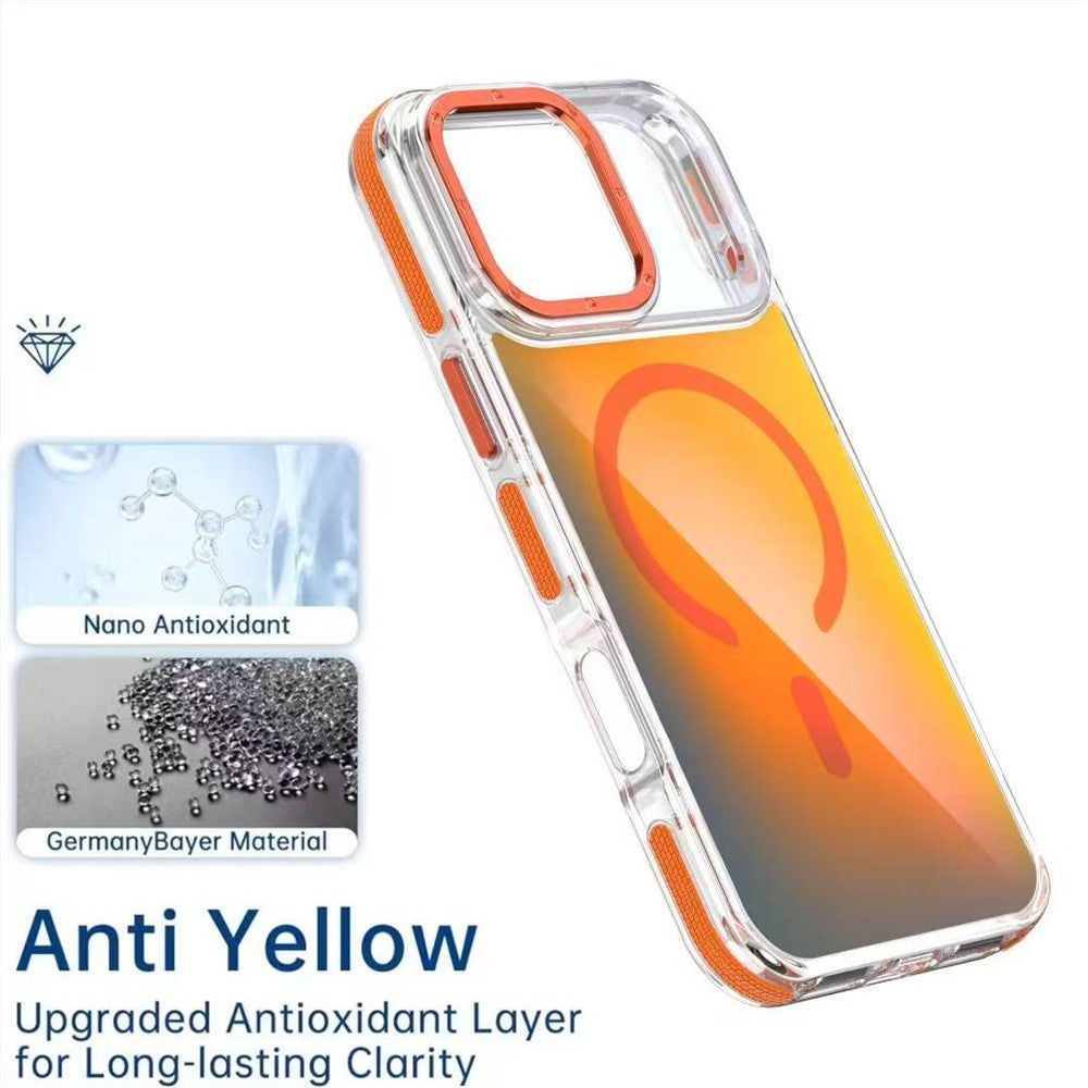 For iPhone 17 Pro Max Case Compatible with MagSafe Color Changing TPU Acrylic Phone Back Cover - Purple