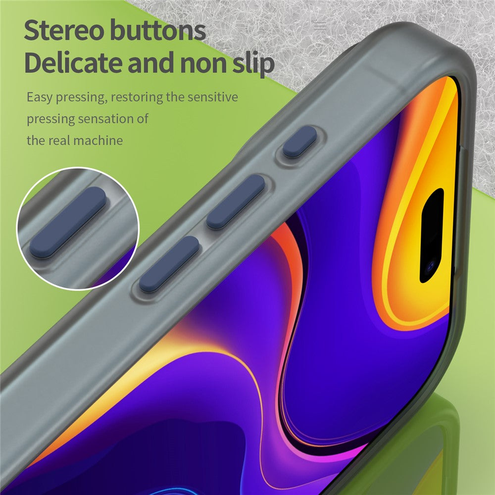 For iPhone 17 Pro Max Case Compatible with MagSafe TPU + PC Matte Translucent Phone Back Cover - Dark Blue