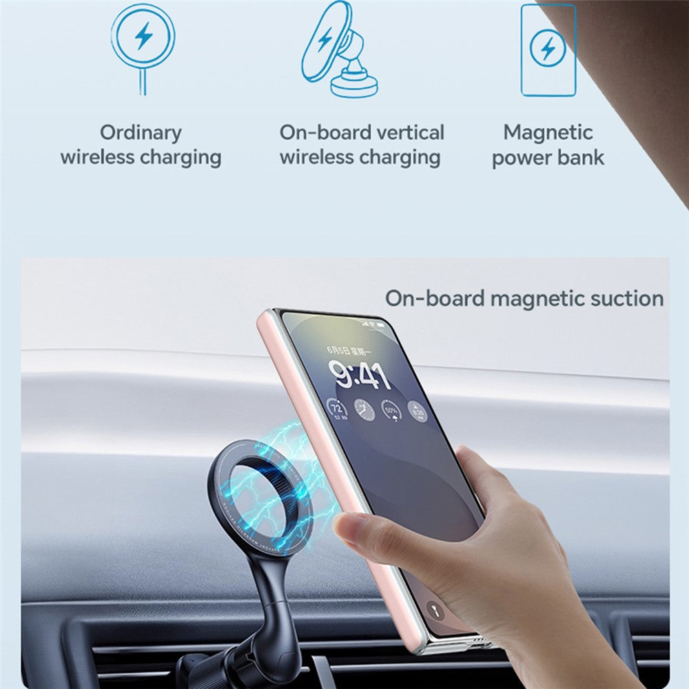 SULADA For Samsung Galaxy Z Fold7 5G Case Leather Back Cover Compatible with MagSafe Hinge Protection - Black