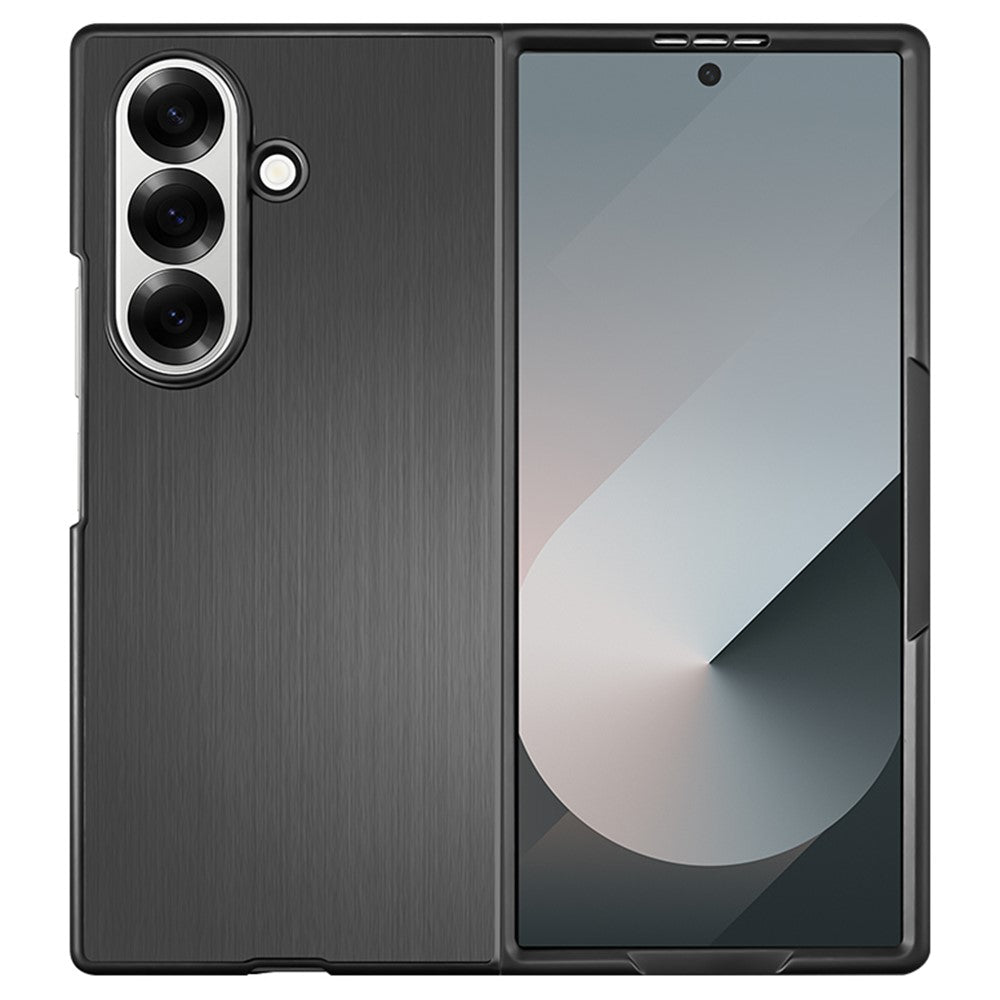 For Samsung Galaxy Z Fold7 5G Case Protective Stainless Steel + PC Phone Cover - Grey