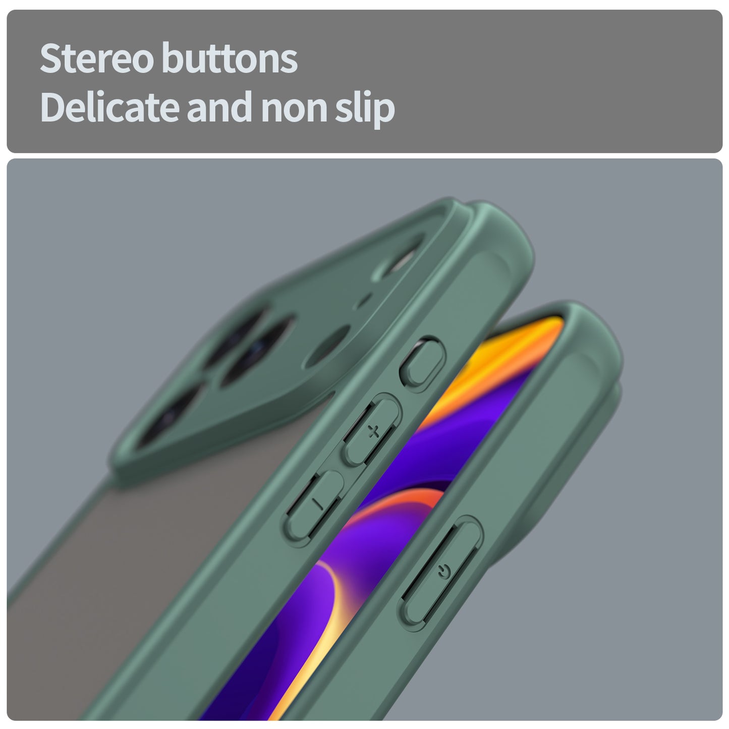 For iPhone 17 Pro Max Case with Screen Film WANLONFENG FD Series Skin Touch TPU PC Phone Back Cover - Green