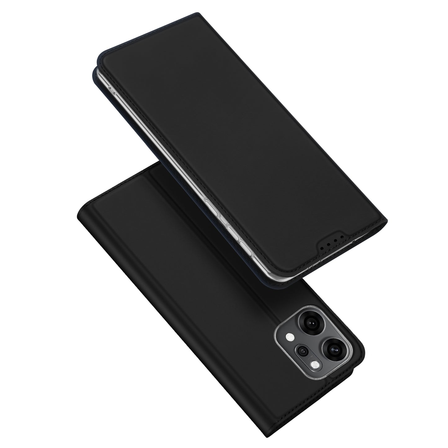 For Oppo Reno14 Pro 5G (Global) Case DUX DUCIS Skin Pro Series Leather Stand Cover Card Holder - Black