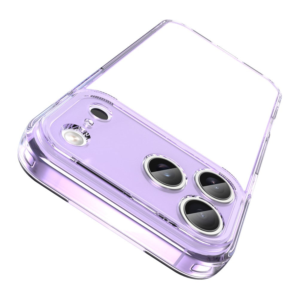 For iPhone 17 Pro Max Case TPU + Acrylic Phone Back Cover Anti Yellowing - Purple