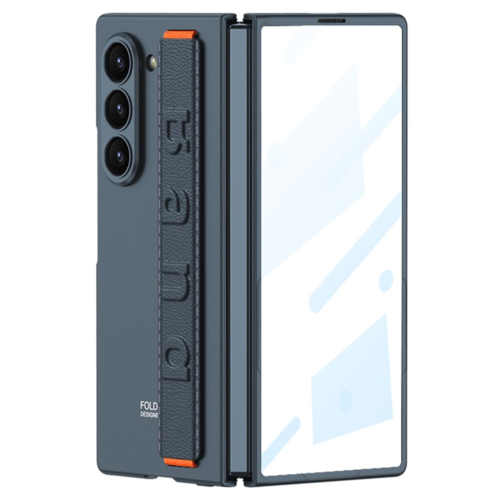 GKK For Samsung Galaxy Z Fold7 5G Case Wristband Foldable PC Phone Cover with Front Screen Protector - Green