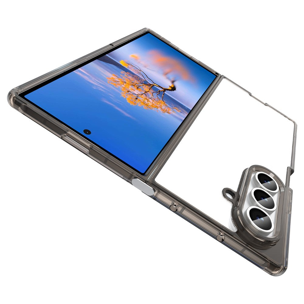 For Samsung Galaxy Z Fold7 5G Case TPU + Acrylic Phone Back Cover Anti Yellowing - Black