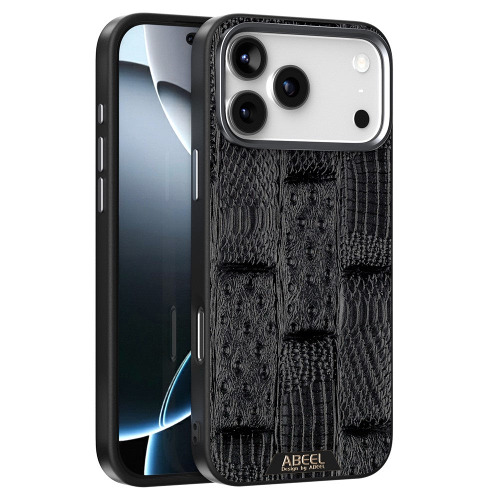 ABEEL For iPhone 17 Pro Max Case Compatible with MagSafe Beast Texture Micro-Embossing Back Cover - Black