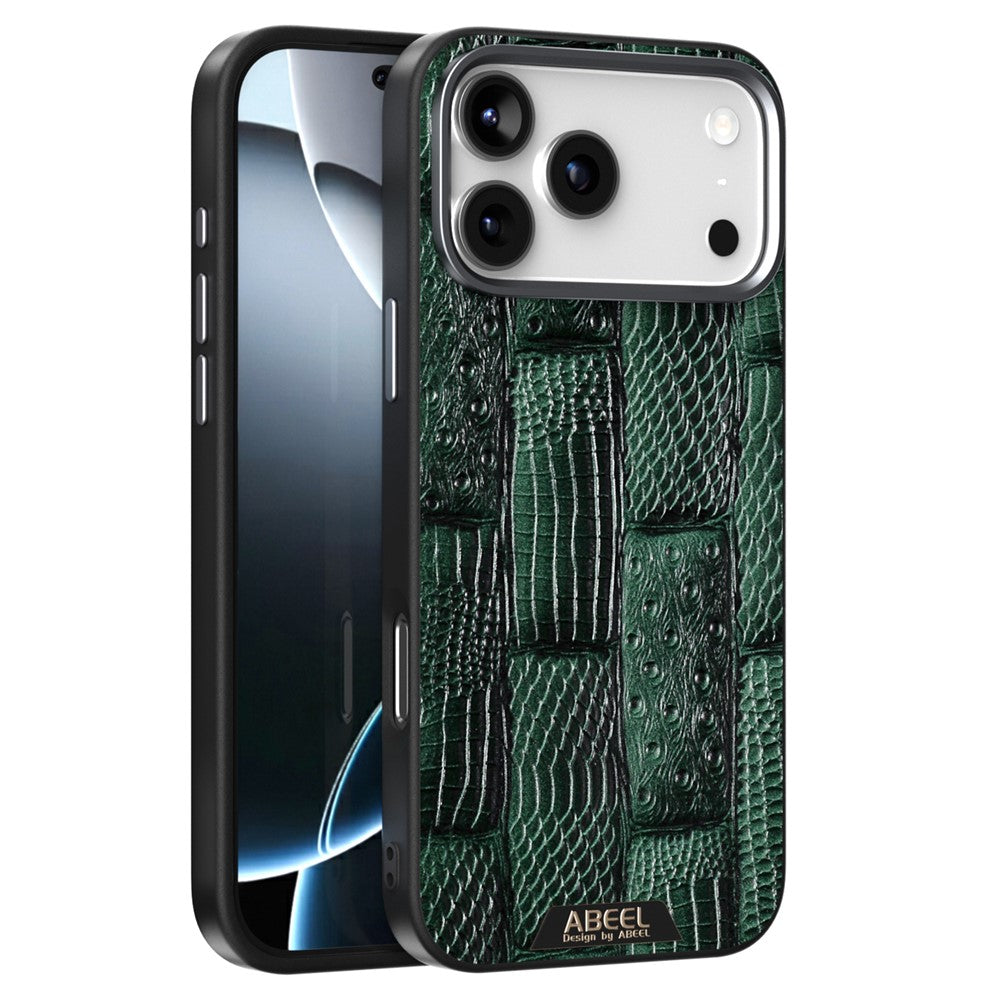 ABEEL For iPhone 17 Pro Max Case Compatible with MagSafe Beast Texture Micro-Embossing Back Cover - Green