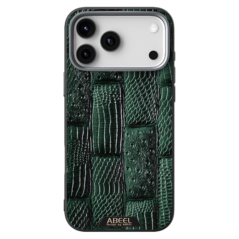 ABEEL For iPhone 17 Pro Max Case Compatible with MagSafe Beast Texture Micro-Embossing Back Cover - Green