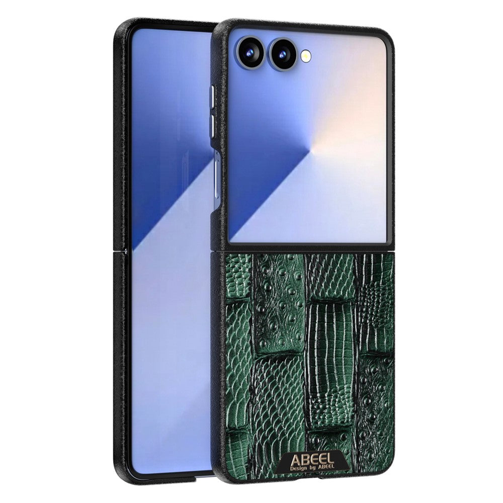 ABEEL For Samsung Galaxy Z Flip7 5G Case Compatible with MagSafe Beast Texture Micro-Embossing Back Cover - Green