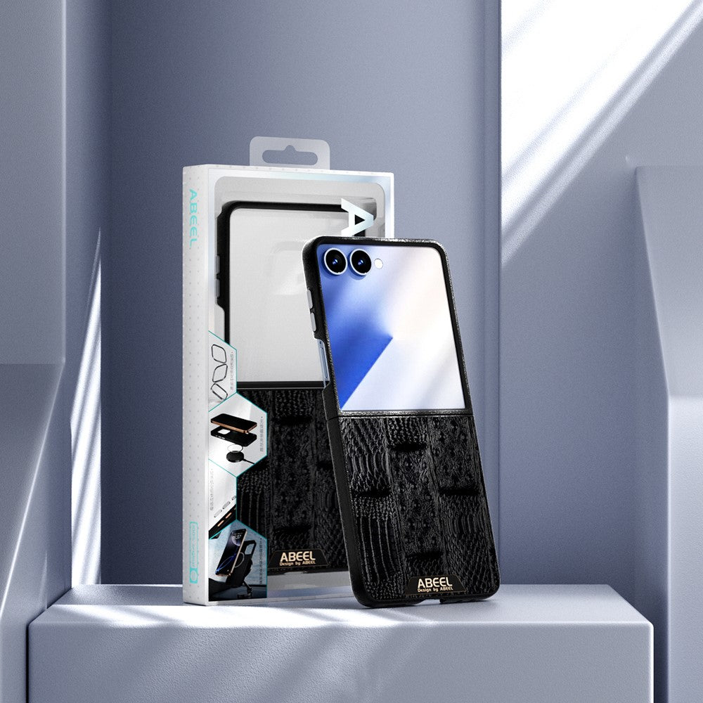 ABEEL For Samsung Galaxy Z Flip7 5G Case Compatible with MagSafe Beast Texture Micro-Embossing Back Cover - Green