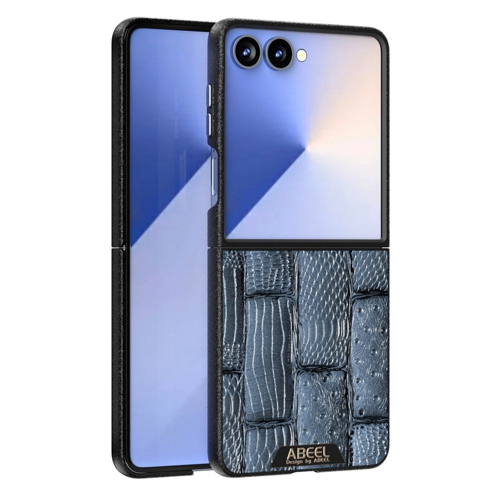 ABEEL For Samsung Galaxy Z Flip7 5G Case Compatible with MagSafe Beast Texture Micro-Embossing Back Cover - Blue