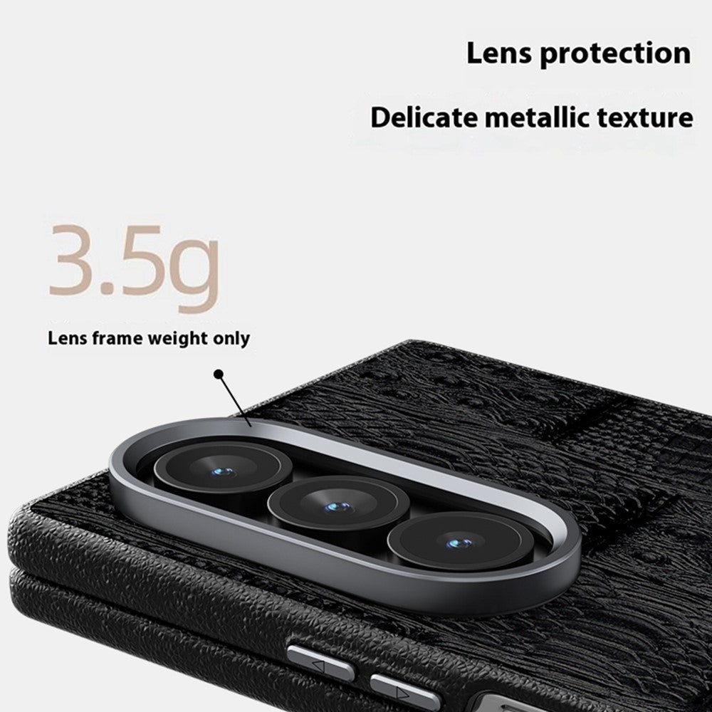 ABEEL For Samsung Galaxy Z Fold7 5G Case Compatible with MagSafe Beast Texture Micro-Embossing Back Cover - Coffee