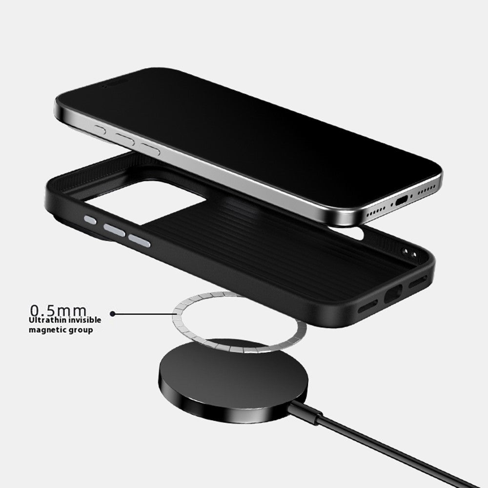 ABEEL For iPhone 17 Pro Max Case Compatible with MagSafe Textured Micro-Embossing Back Cover - Coffee