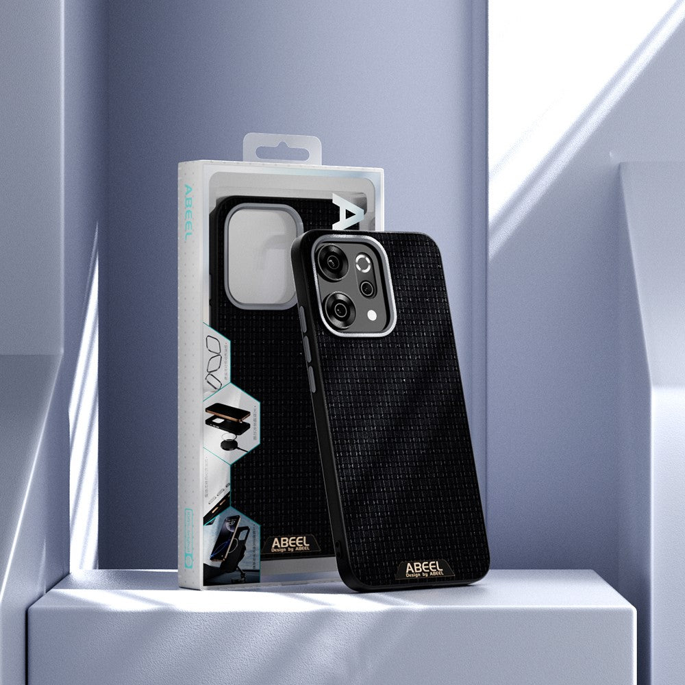 ABEEL For Oppo Reno14 Pro 5G (Global) Case Compatible with MagSafe Textured Micro-Embossing Back Cover - Black