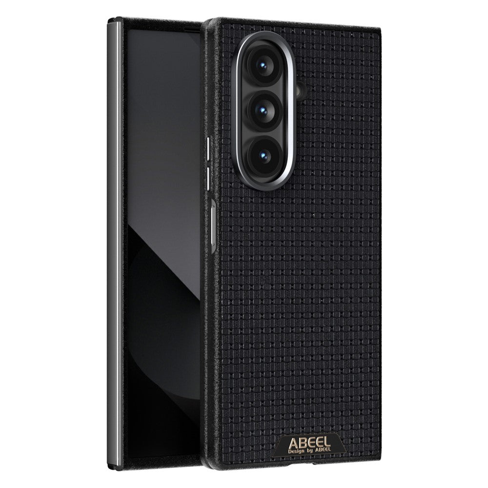 ABEEL For Samsung Galaxy Z Fold7 5G Case Compatible with MagSafe Textured Micro-Embossing Back Cover - Black