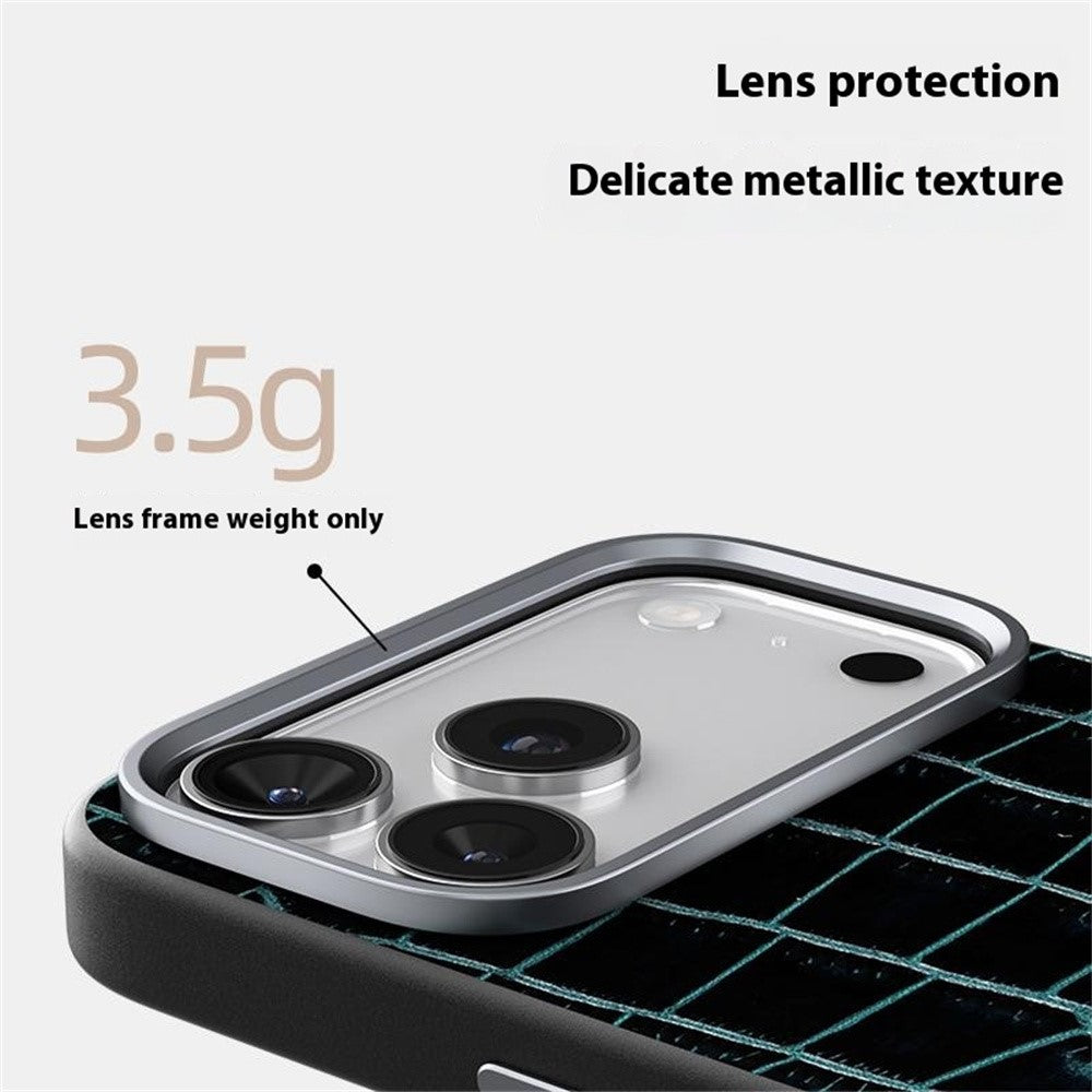ABEEL For iPhone 17 Pro Max Case Compatible with MagSafe Crocodile Texture Micro-Embossing Back Cover - Red