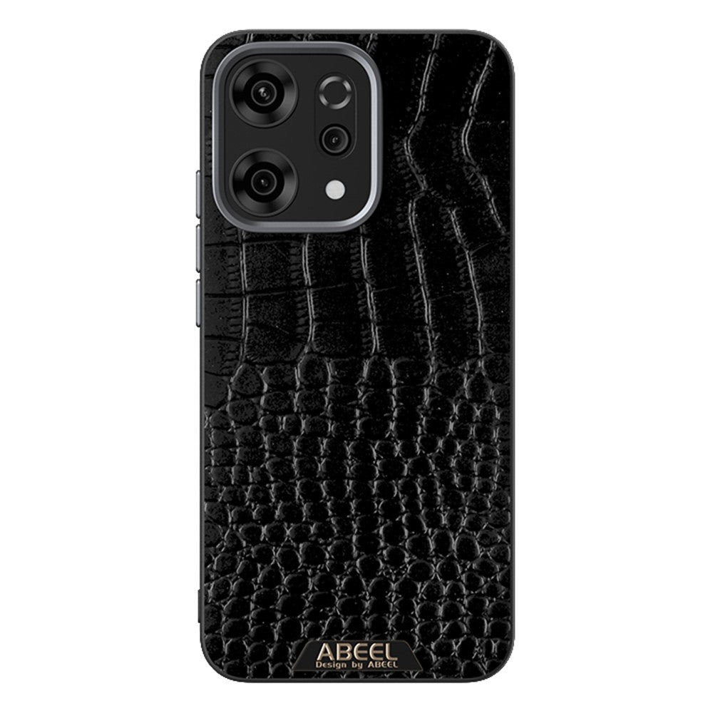 ABEEL For Oppo Reno14 Pro 5G (Global) Case Compatible with MagSafe Crocodile Texture Micro-Embossing Back Cover - Black