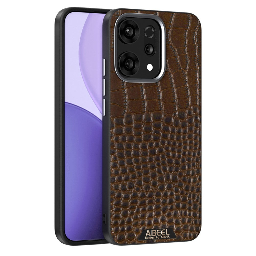 ABEEL For Oppo Reno14 Pro 5G (Global) Case Compatible with MagSafe Crocodile Texture Micro-Embossing Back Cover - Coffee