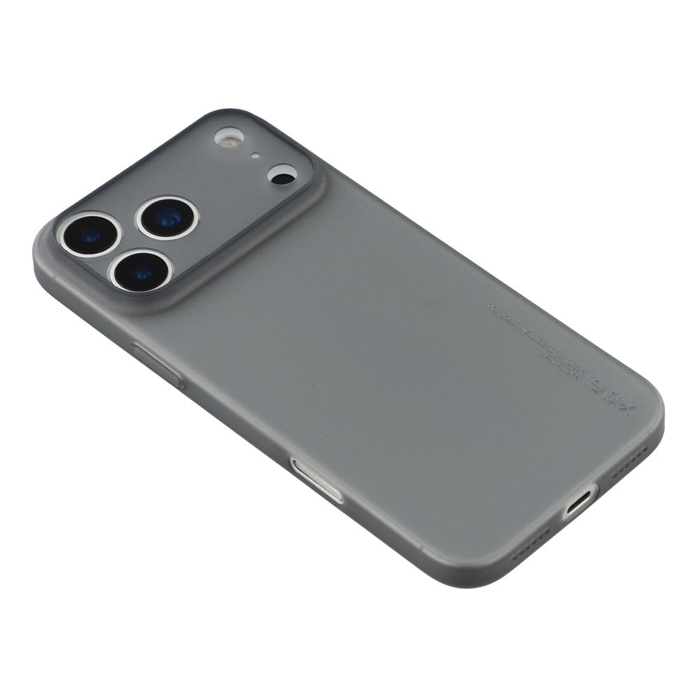 X-LEVEL For iPhone 17 Pro Max Case Hard PP Matte Phone Cover 0.18mm Ultra-Thin - Transparent Black