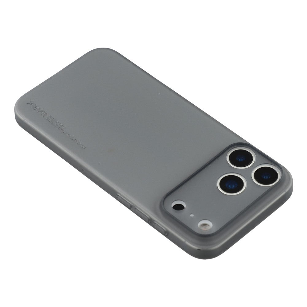 X-LEVEL For iPhone 17 Pro Max Case Hard PP Matte Phone Cover 0.18mm Ultra-Thin - Transparent Black