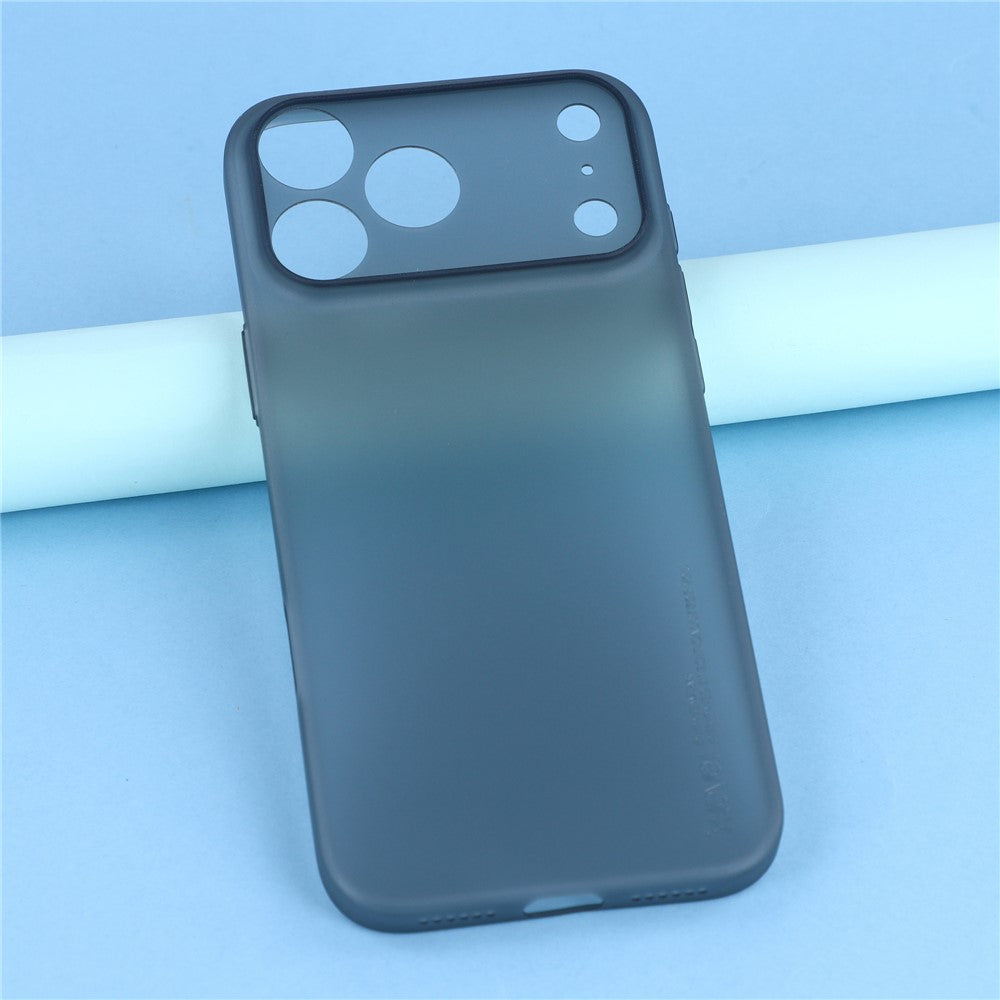 X-LEVEL For iPhone 17 Pro Max Case Hard PP Matte Phone Cover 0.18mm Ultra-Thin - Transparent Black