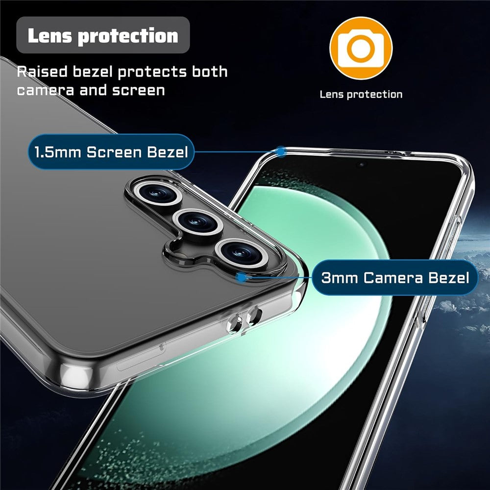 For Samsung Galaxy A17 5G Clear TPU Anti-Scratch Phone Case + 2.5D Arc Edge Screen Protector