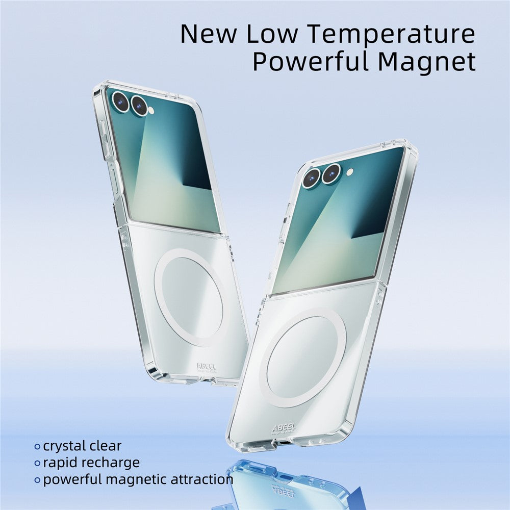 ABEEL For Samsung Galaxy Z Flip7 5G Magnetic Case Clear PC Anti Scratch Phone Cover
