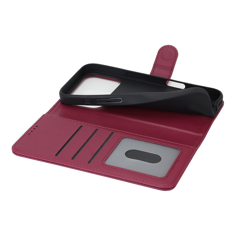 For iPhone 17 Pro Max Stand Case Shockproof Leather Wallet Phone Cover - Red