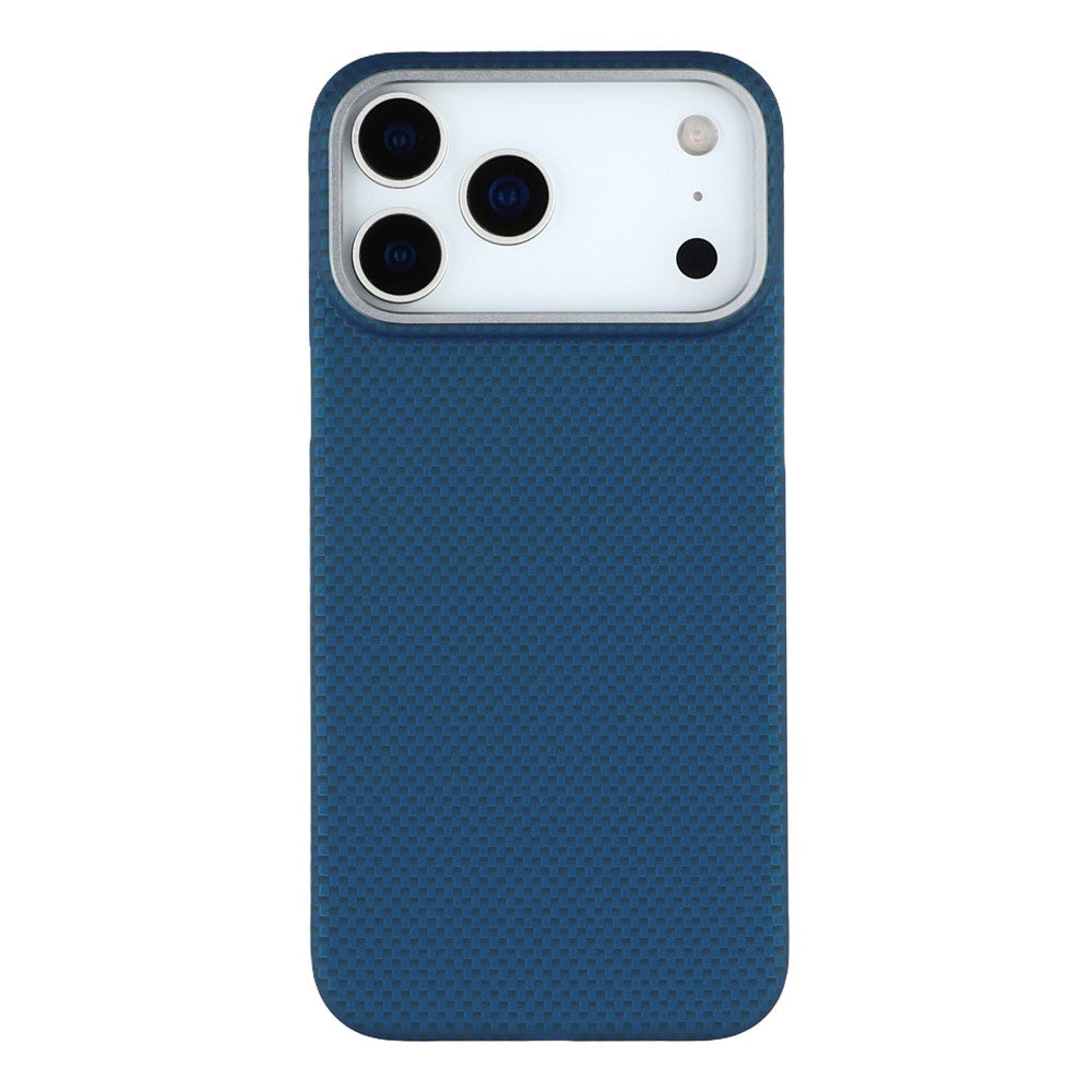 X-LEVEL For iPhone 17 Pro Max Case Compatible with MagSafe Carbon Nanofiber + Metal Lens Frame Phone Cover - Blue