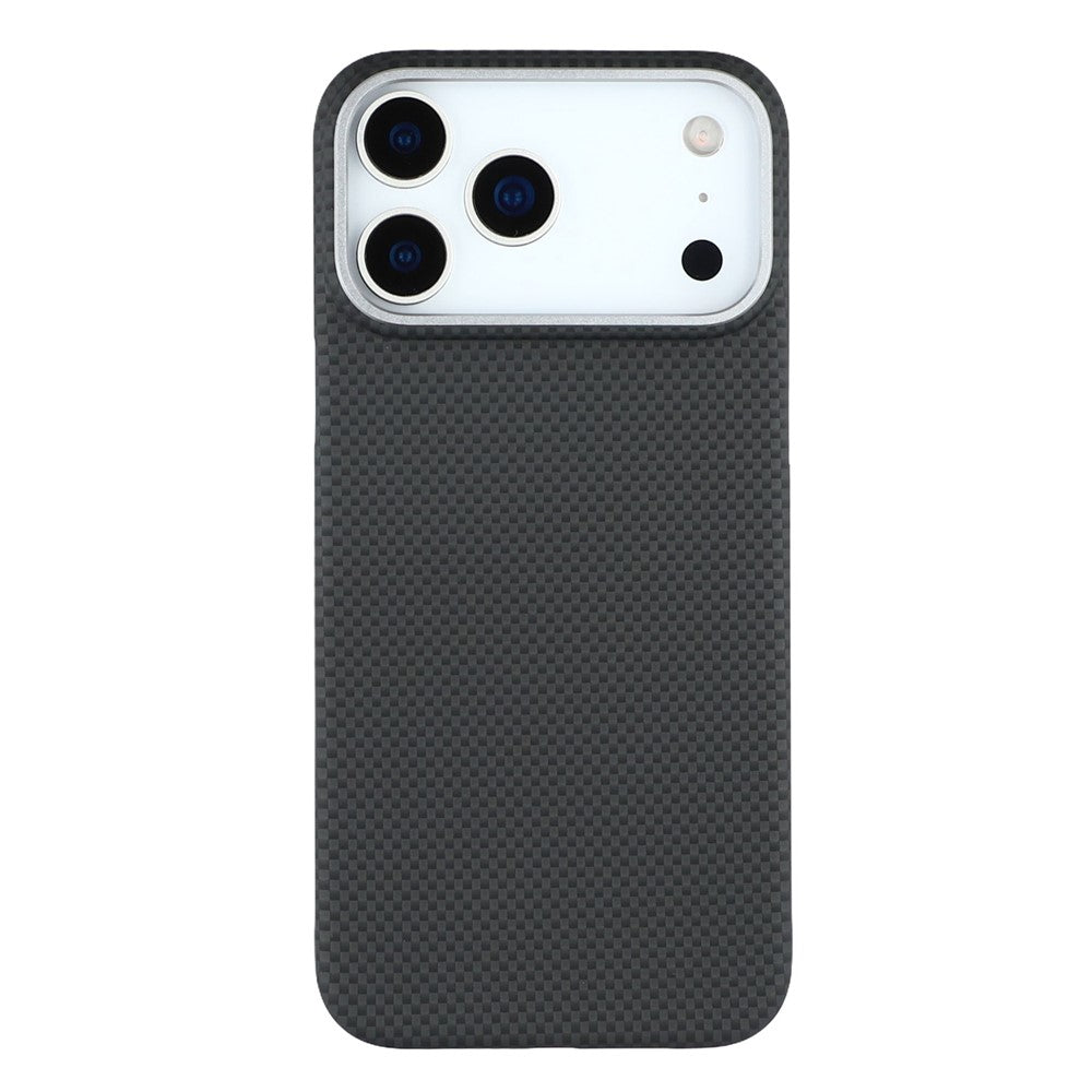 X-LEVEL For iPhone 17 Pro Max Case Compatible with MagSafe Carbon Nanofiber + Metal Lens Frame Phone Cover - Black
