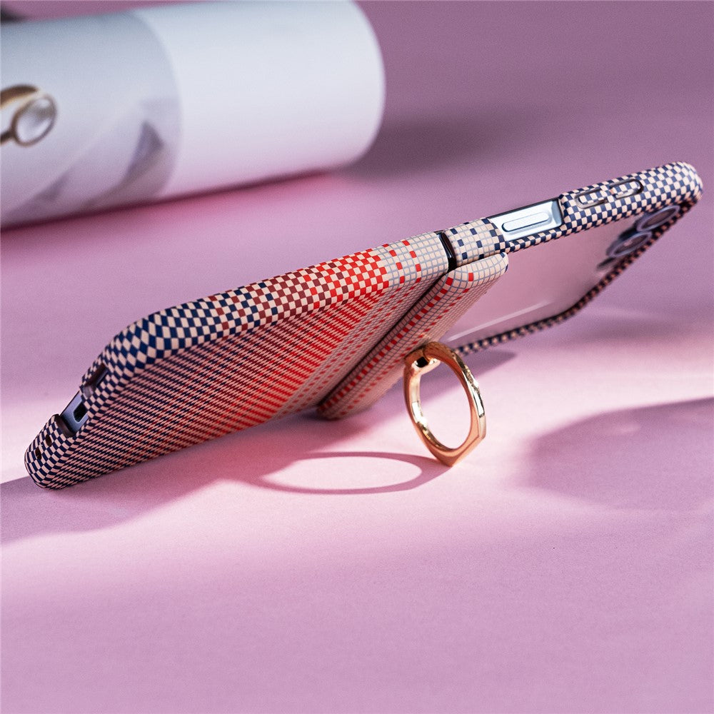 Phone Case For Samsung Galaxy Z Flip7 FE 5G  /  Flip6 5G  /  Flip5 5G Ring Holder Kickstand PC Cover with Tempered Glass Screen Protector - Pink