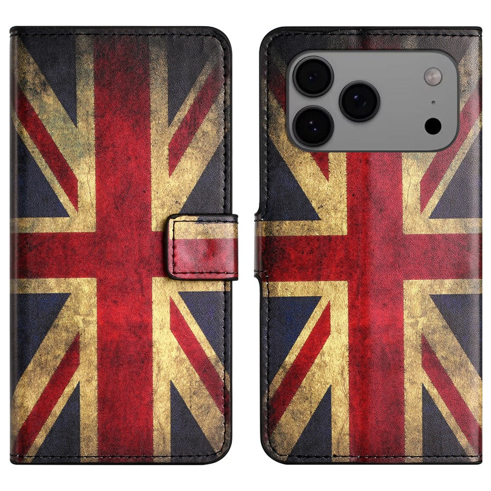 For iPhone 17 Pro Max Case Pattern Print PU Leather Wallet Phone Cover - Union Jack